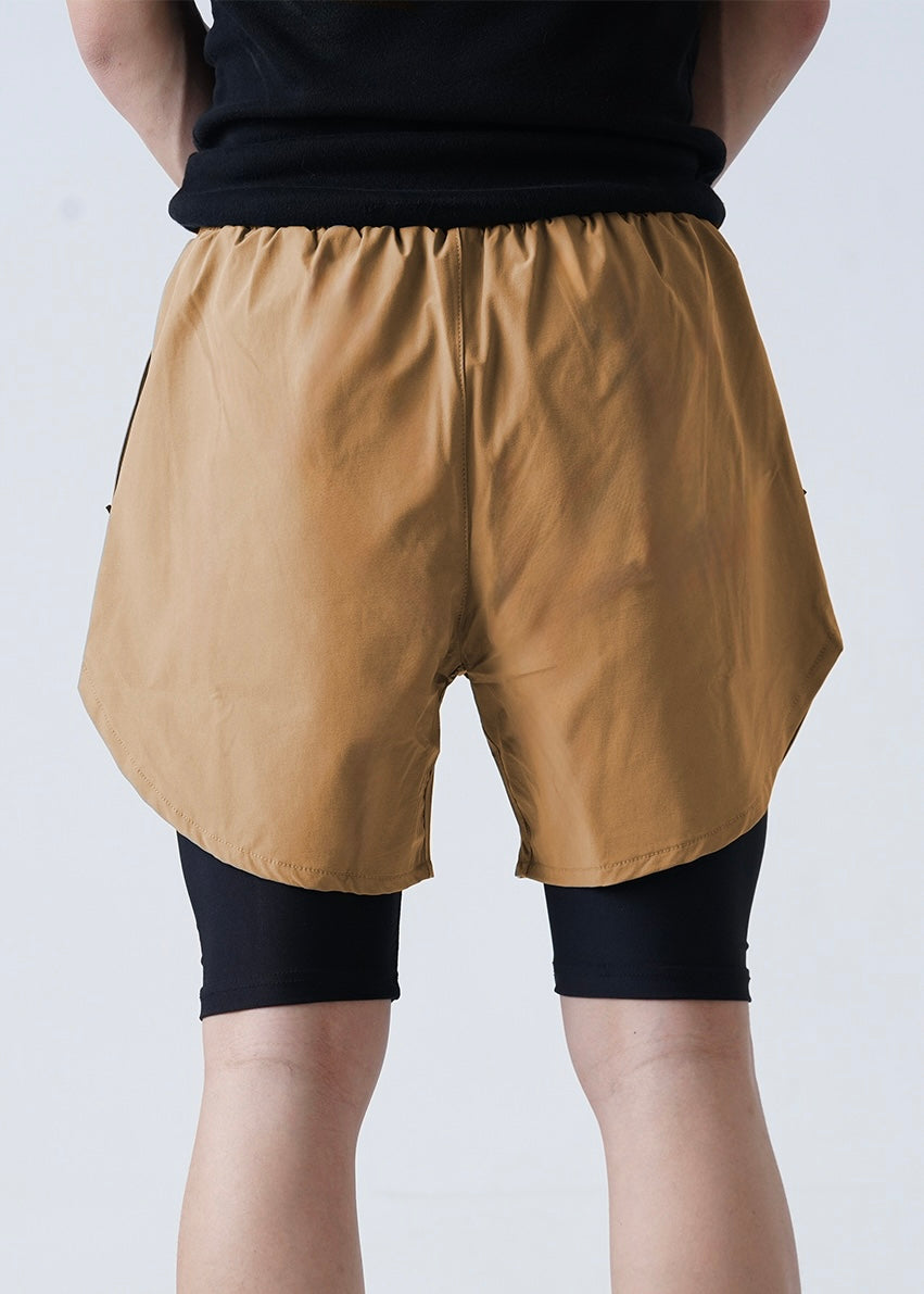 THE MICRO-STRETCH SHORT-NEON-BROWN