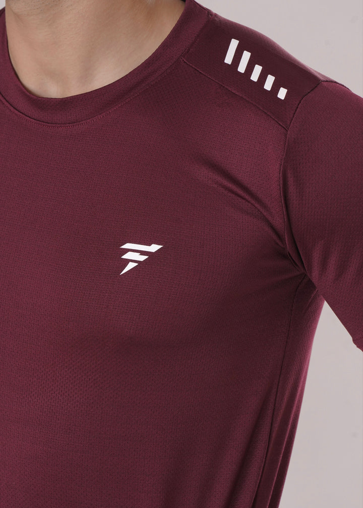 THE MAROON LYCRA TEE-FT