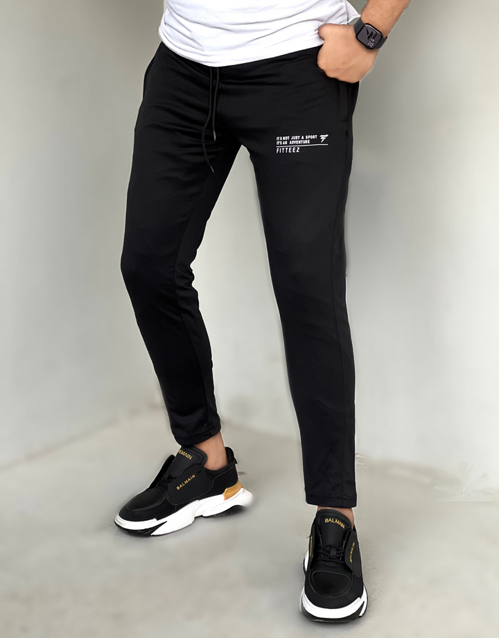 SLIM-FIT JAT BLACK ULTRA STRETCHABLE IN DRYFIT-FT - FITTEEZ