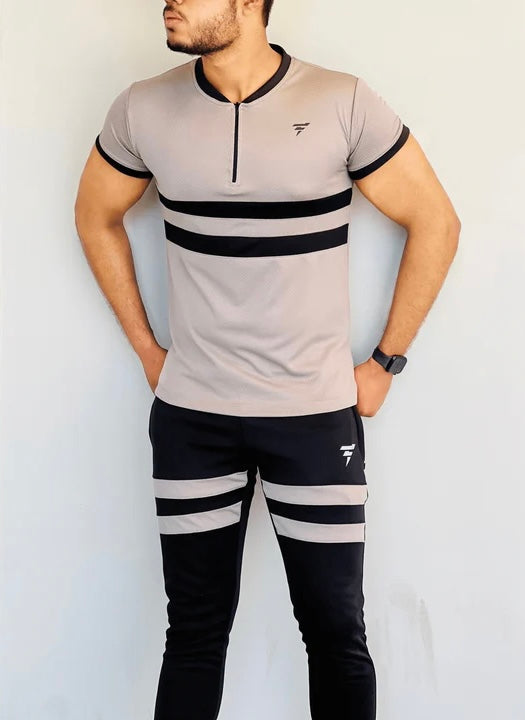 Athleisure Half Sleeves Tracksuit