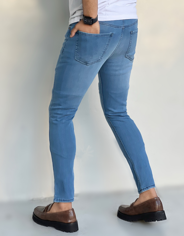 STRETCHABLE SKINNY ICE BLUE JEANS 02 - FITTEEZ