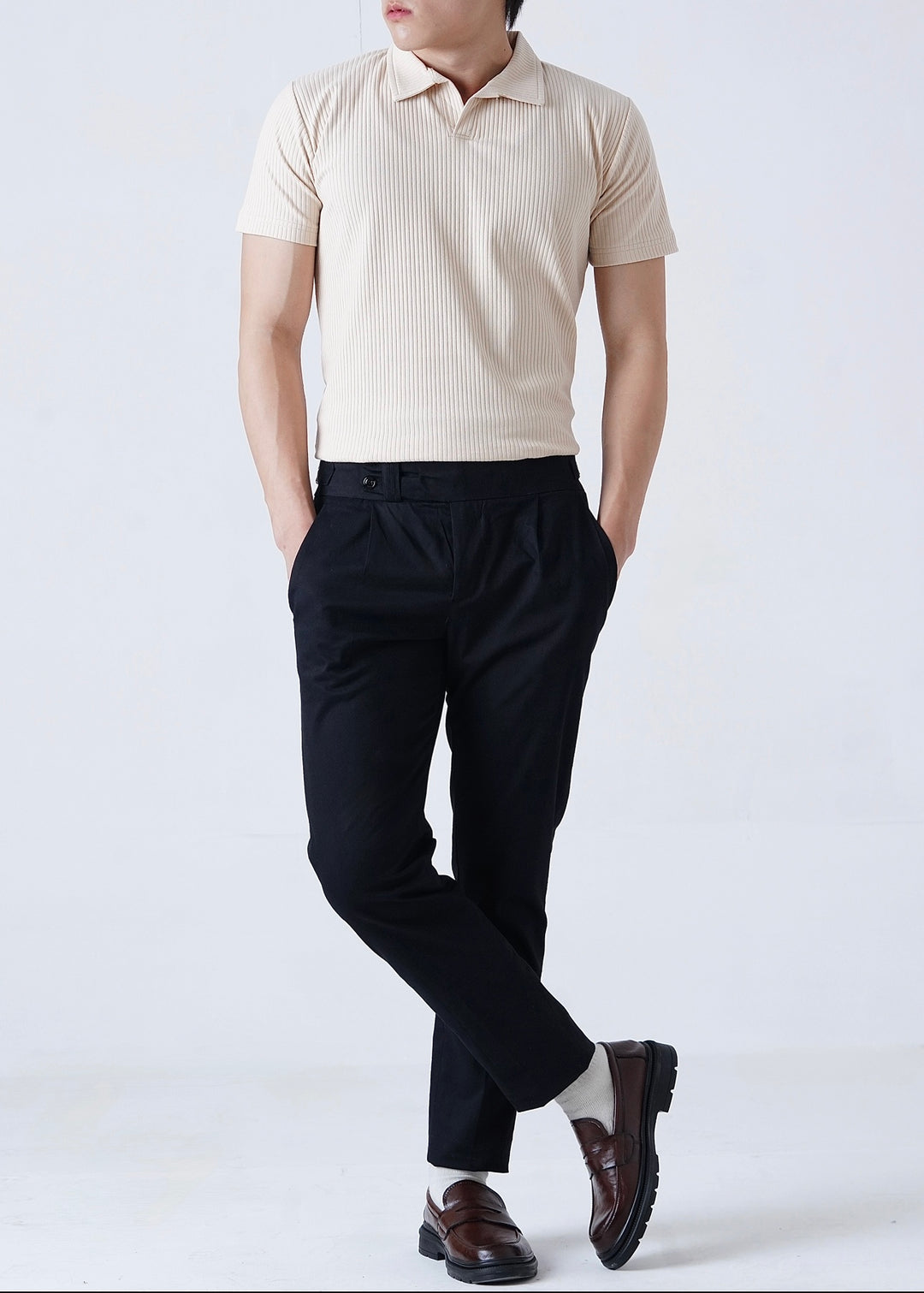 VISCOSE KNIT POLO-FT