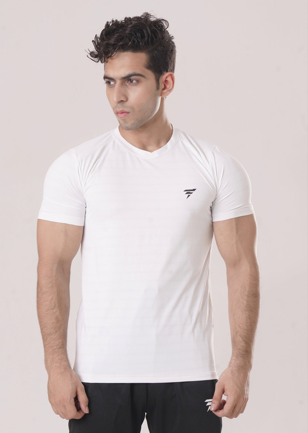 THE WHITE LYCRA TEE-FT