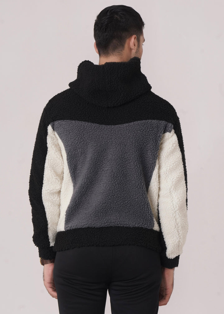 THE BLACK SHERPA-LINED HOODIE-FT