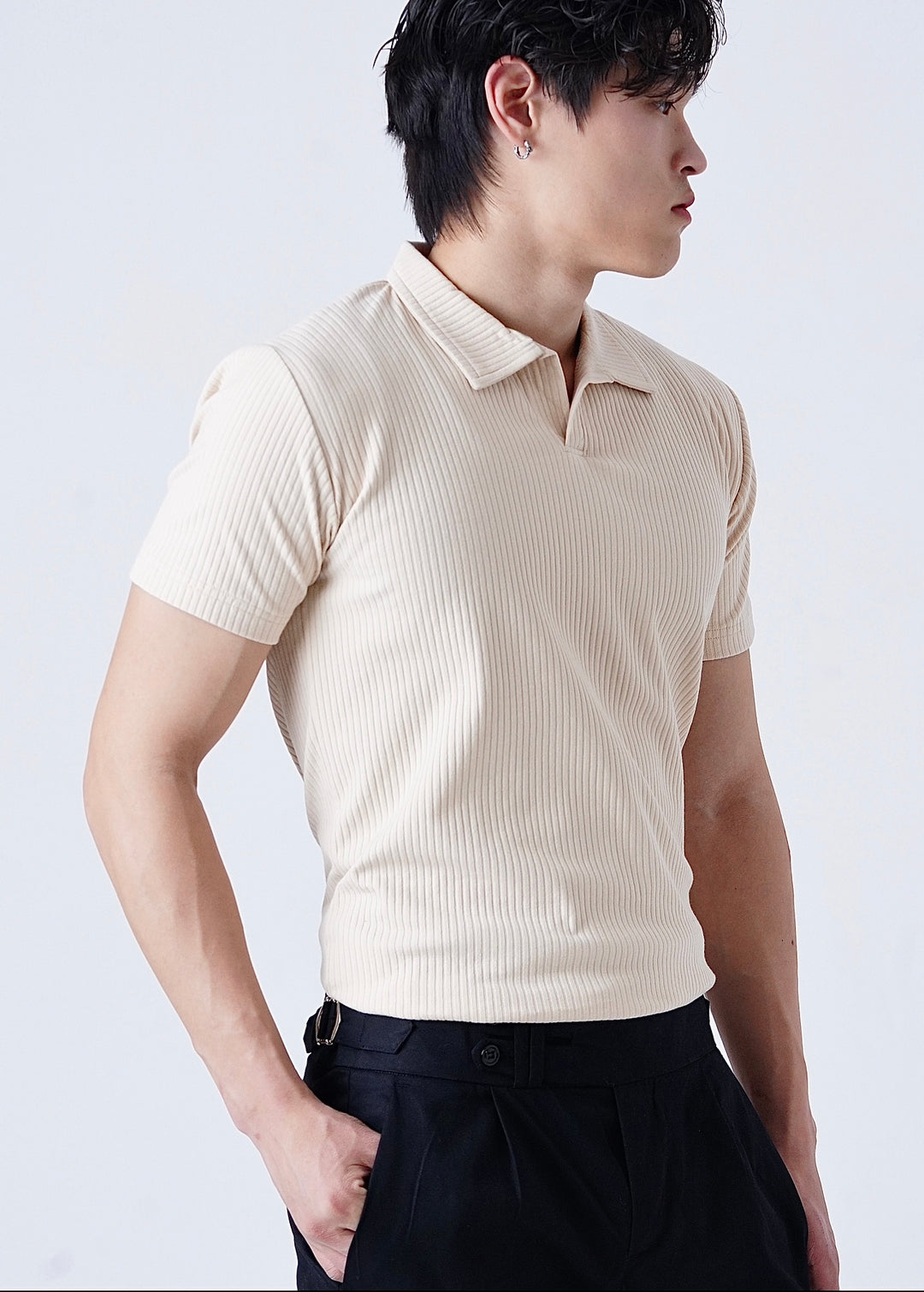 VISCOSE KNIT POLO-FT