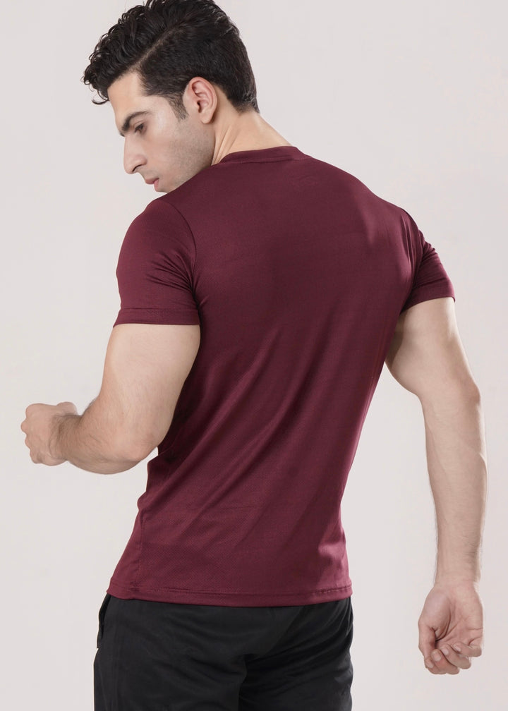 THE MAROON LYCRA TEE-FT