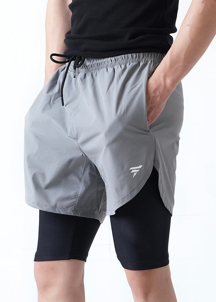 THE MICRO-STRETCH SHORT-GRAY