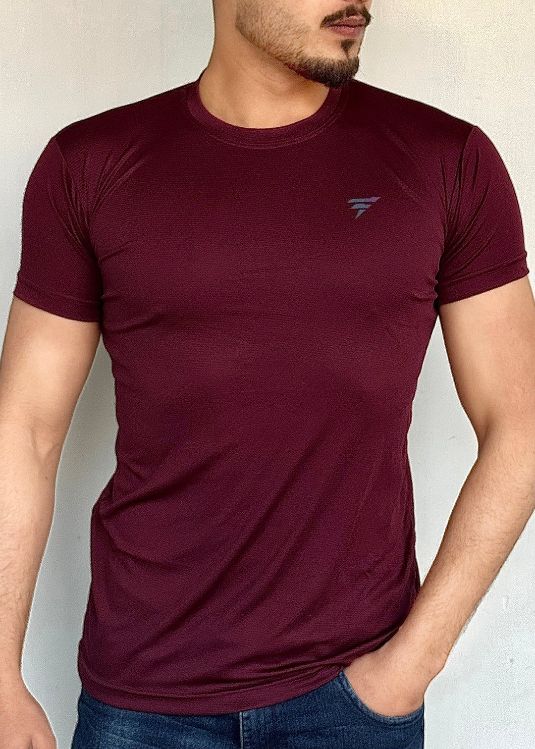 THE STRETCH-PRO TEE-MAROON