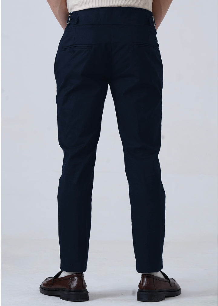 THE GURKHA PANT-NAVY-BLUE