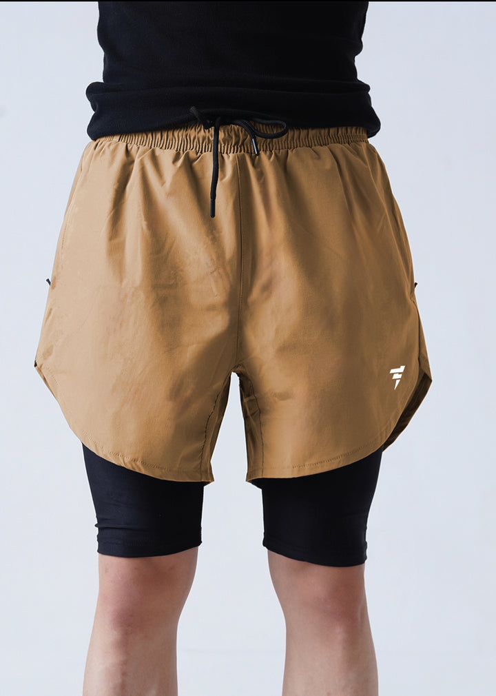 THE MICRO-STRETCH SHORT-NEON-BROWN