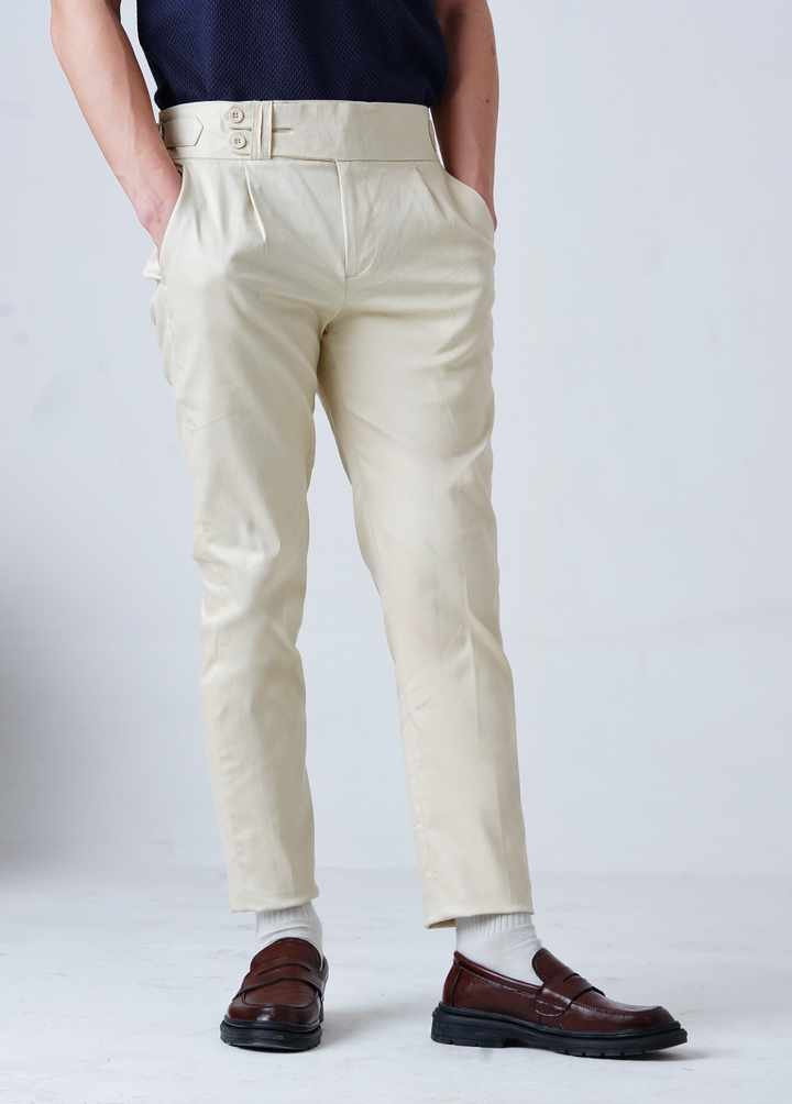 THE GURKHA PANT-WHITE