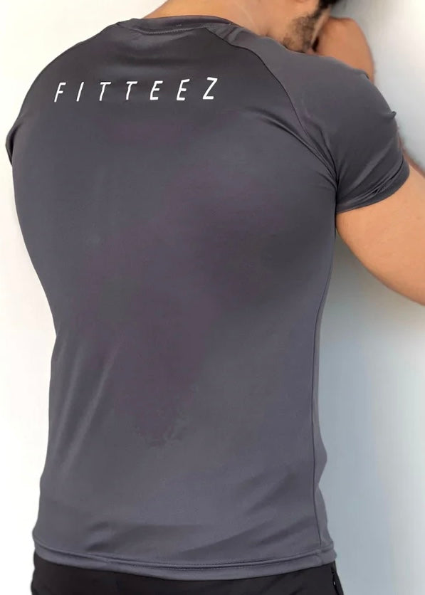 FITTEEZ LYCRA TEE-GRAY