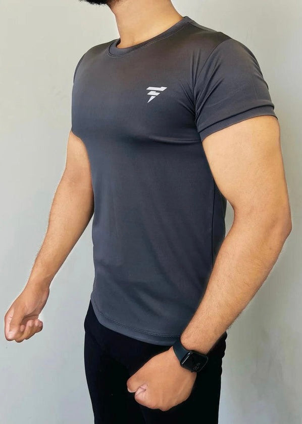 FITTEEZ LYCRA TEE-GRAY