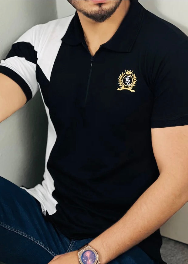 Zipper Luxury polo half sleeve shirt