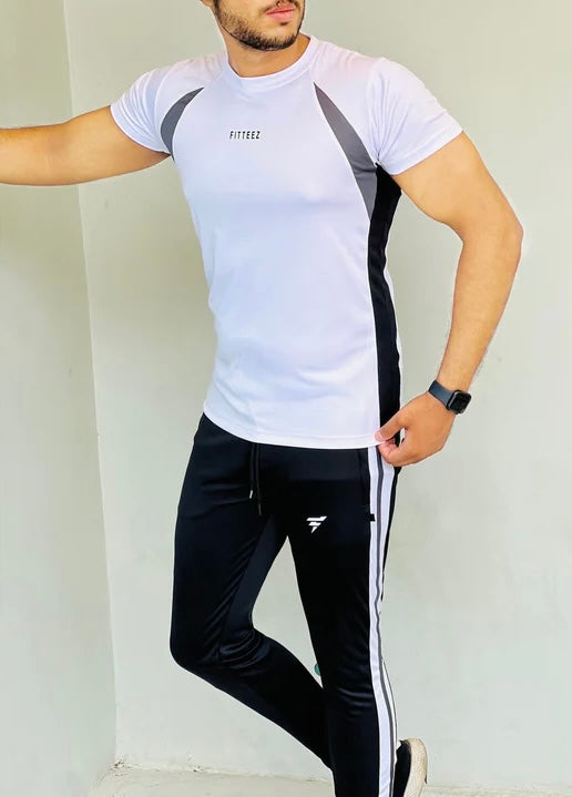 ULTRA VIBRANT ZIP WHITE&BLACK TWINSET - FT-CHAMPION