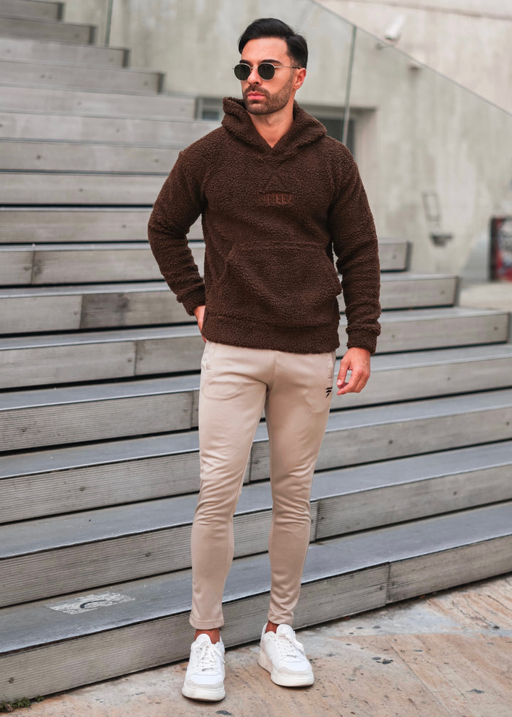 BROWN SHERPA-LINED TRACKSUIT-FT