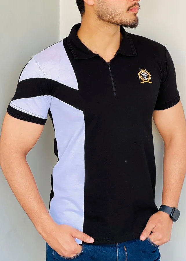 Zipper Luxury polo half sleeve shirt