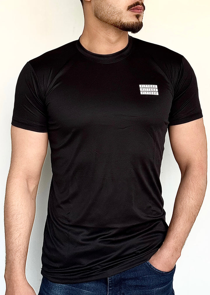 THE STRETCH-PRO TEE-BLACK