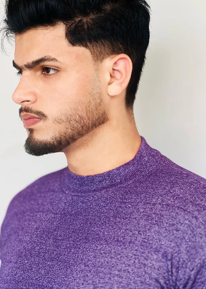 CREWNECK PURPLE SWEATERS: YOUR STYLE STAPLE FOR COMFORT AND VERSATILITY-FT