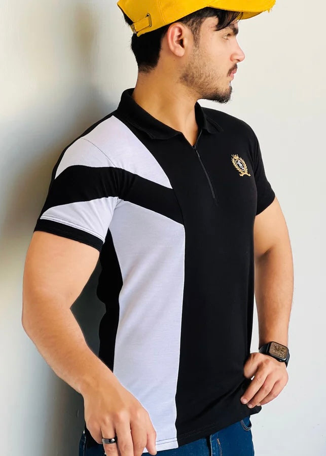 Zipper Luxury polo half sleeve shirt