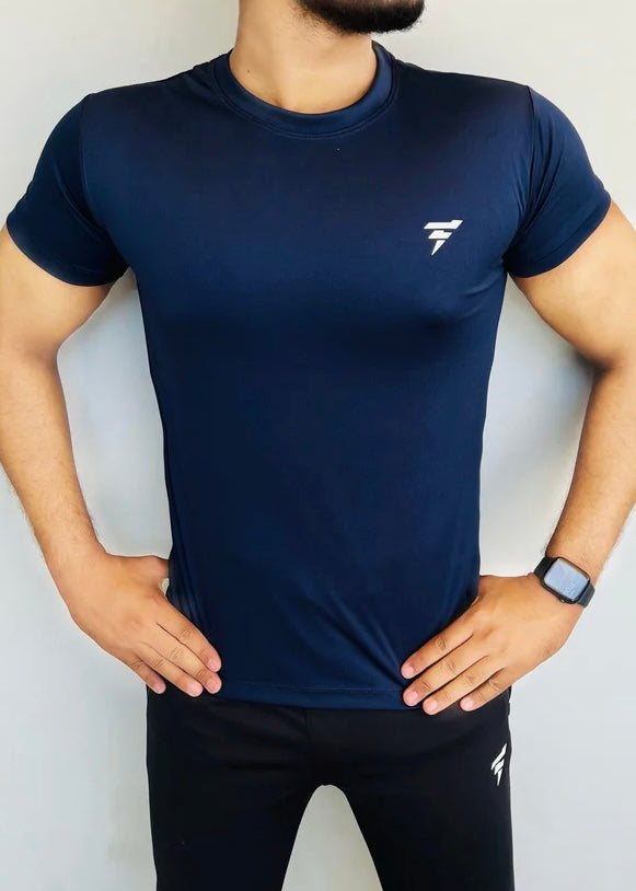 Navy Summer T-shirt with Attractive and motivational sticker.