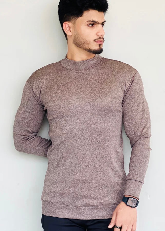 THE LIGHT-BROWN CREWNECK-FT