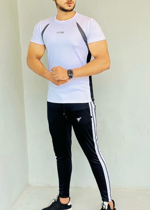 ULTRA VIBRANT ZIP WHITE&BLACK TWINSET - FT-CHAMPION