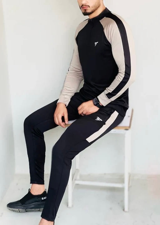 BLACK TRACK SUIT : WHERE COMFORT MEETS FASHION - FT