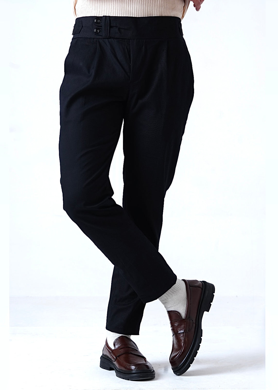 THE GURKHA PANT-BLACK