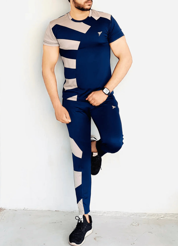 STLISH DURABLE NAVY BLIUE TRACKSUIT - FITTEEZ