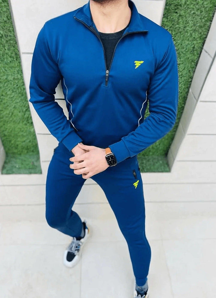 Men's Navy Blue Trendy Tracksuit - FITTEEZ