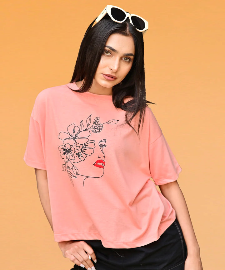 GET COMFY IN STYLE WITH OUR TRENDY BAGGY PEECEH T-SHIRTS FOR WOMEN - FITTEEZ