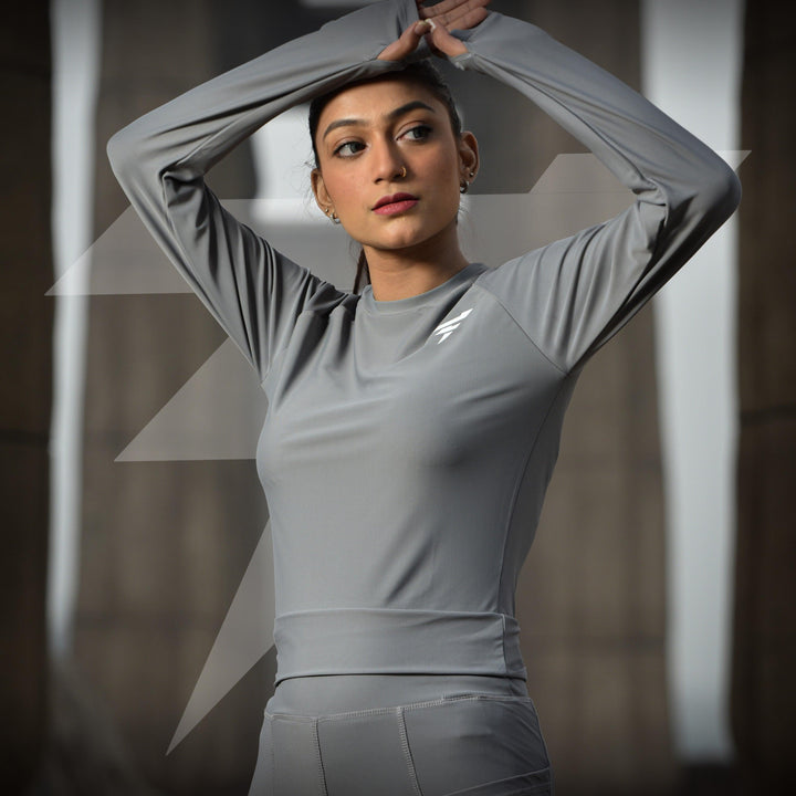 Women's Grey Trendy Tracksuit - FITTEEZ